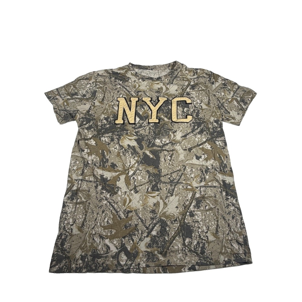 Aeropostale Shirt Mens Small NYC Camo Graphic Tee Tagless Crewneck